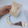 kit Marcador de Páginas Personalizado e Mini Caderneta Glitter Dourado