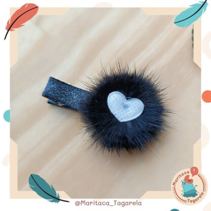 Hair Clip Pompom Pelinhos