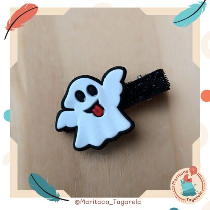 Hair Clip Halloween Fantasminha