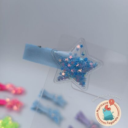 Hair Clip Estrela - Azul