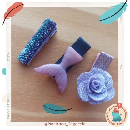 Hair Clip Trio - Sereia