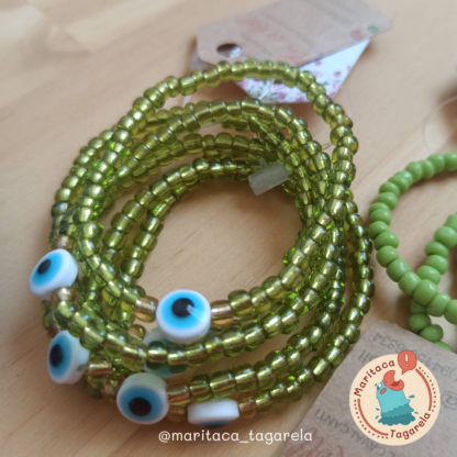 Pulseira Olho Grego - Verde Brilhante