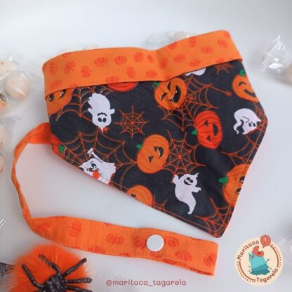 Babador Bandana Halloween - Com Prendedor de Chupetas