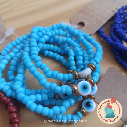 Pulseira Olho Grego - Azul Bebê