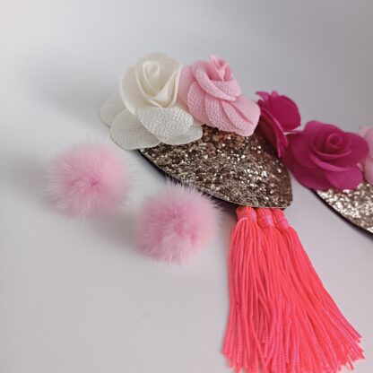 Brinco Pompom Pelinho – Cor Rosa Bebê