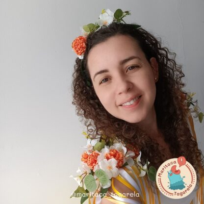 Ombreira com Franja Longa e Flores - Image 3