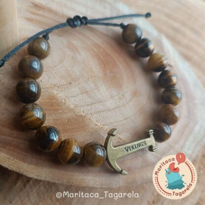 Pulseira em Pedras Naturais Olho de Tigre