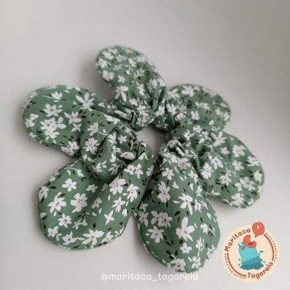 Scrunchie Flor G - Floral Verde  - Image 2