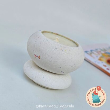 Vela Aromática – Ritmo Radiante – Pote Boho Zen 20g (Granilite Colorido) - Imagem 4