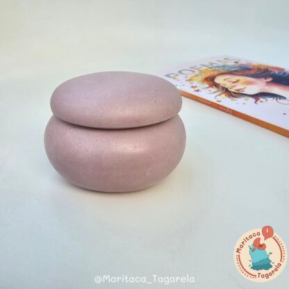 Vela Aromática – Ritmo Radiante – Pote Boho Zen 20g (Rosa Antigo) - Image 4