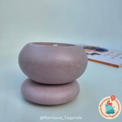 Vela Aromática – Ritmo Radiante – Pote Boho Zen 20g (Rosa Antigo) - Image 6