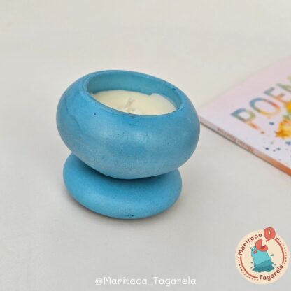 Vela Aromática - Clareza Zen - Pote Boho Zen 20g (Azul)