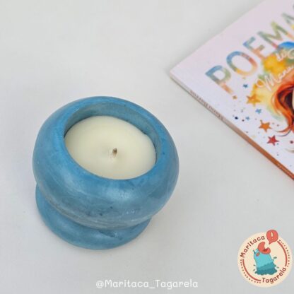 Vela Aromática - Clareza Zen - Pote Boho Zen 20g (Azul) - Image 2