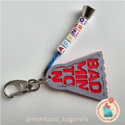 Chaveiro Badminton Personalizável 02