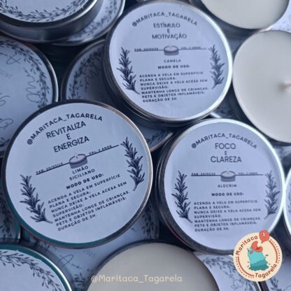 Kit 10 unidades Vela Aromática em Latinha 20g – Personalizada para Lembrancinhas - Imagem 5
