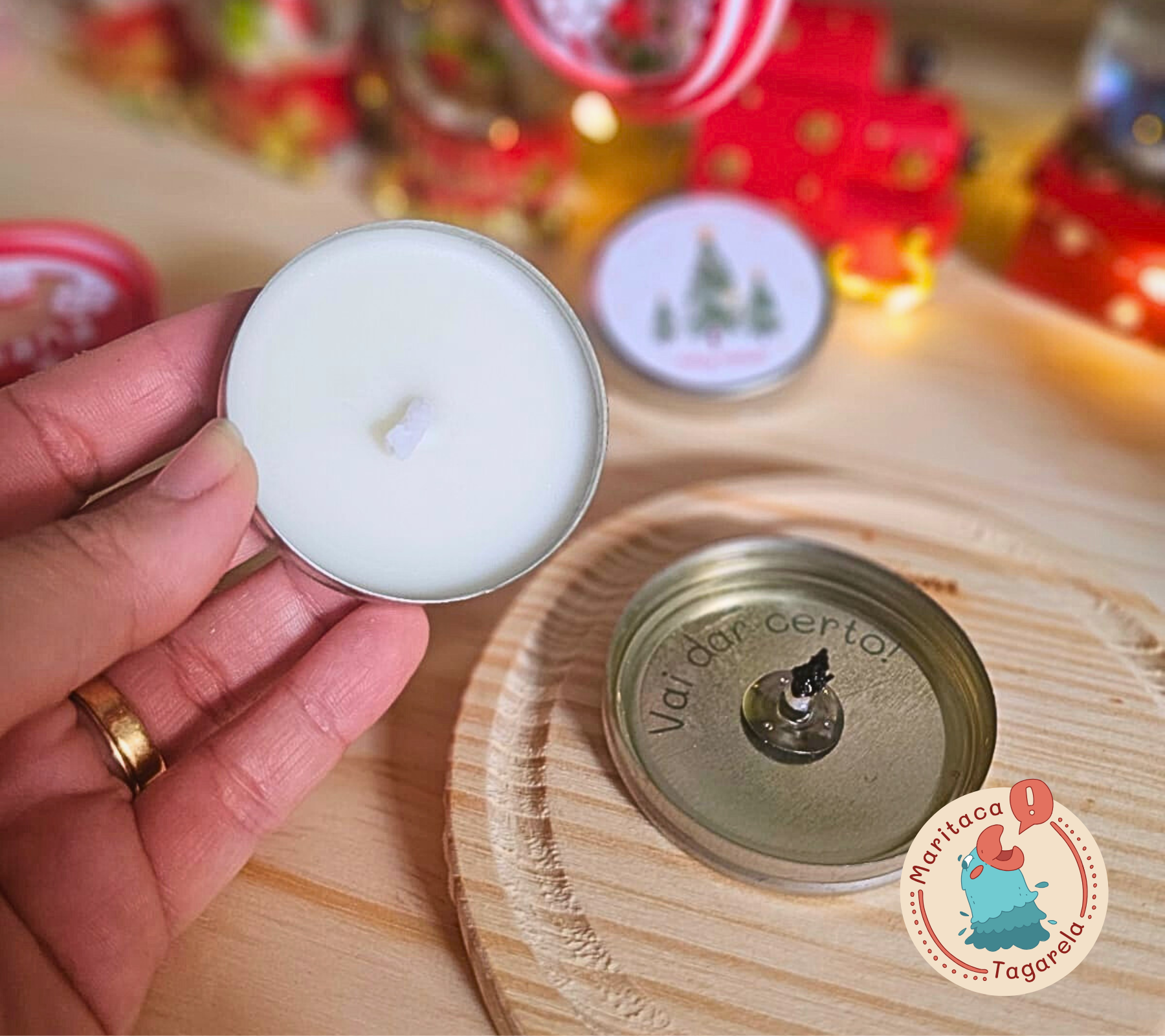 Vela Aromática Natal Mensagem Surpresa Frase Secreta 20g