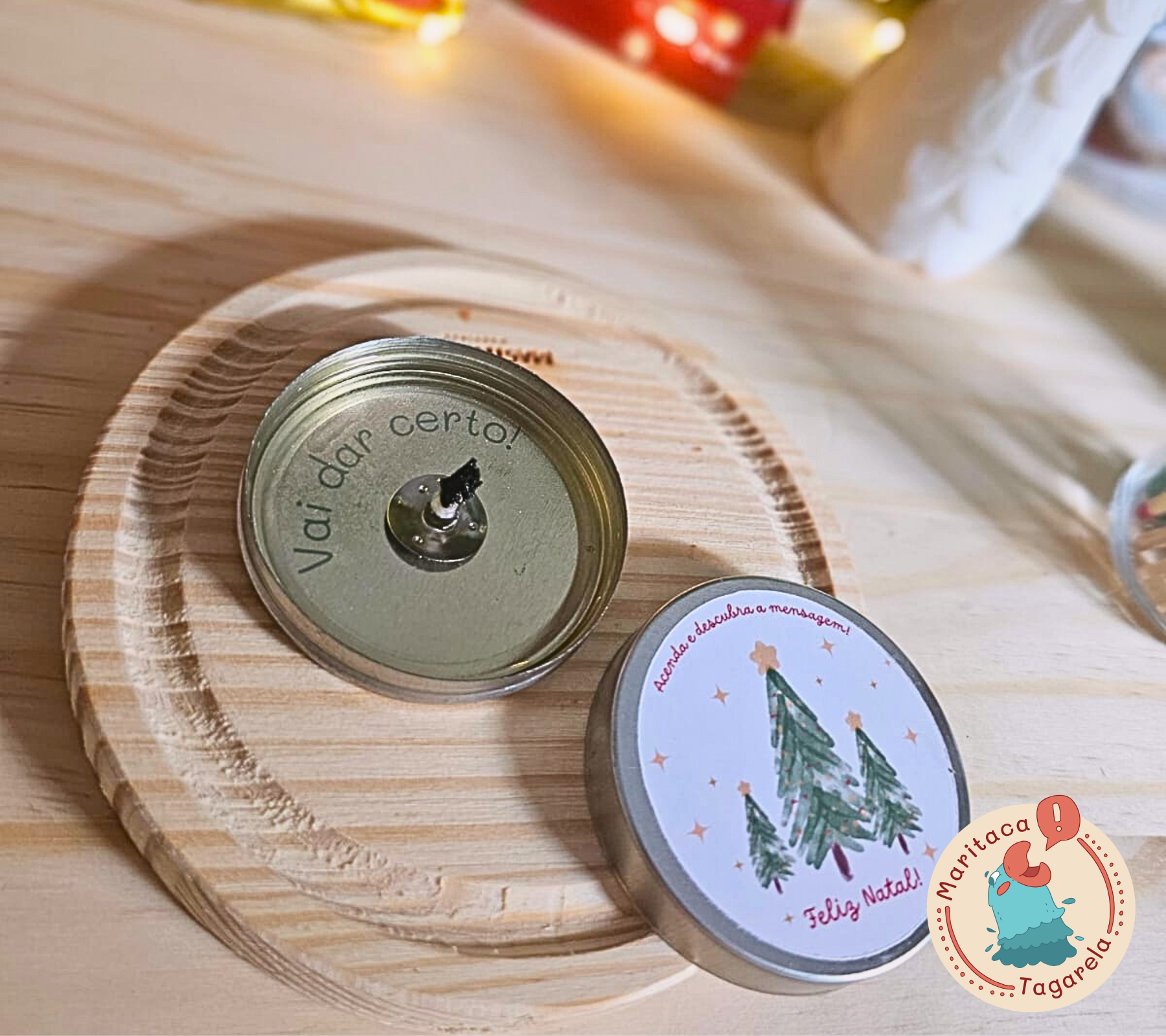 Vela Aromática Natal Mensagem Surpresa Frase Secreta 20g - Imagem 2