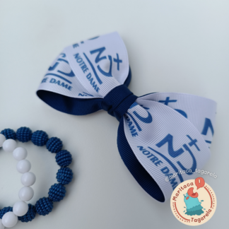 Kit Pulseiras e Laço Escolar Personalizado - Notre Dame