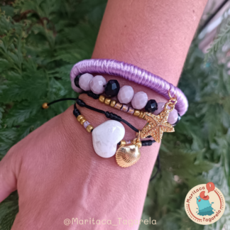 Kit de Pulseiras "Mistério e Brilho"