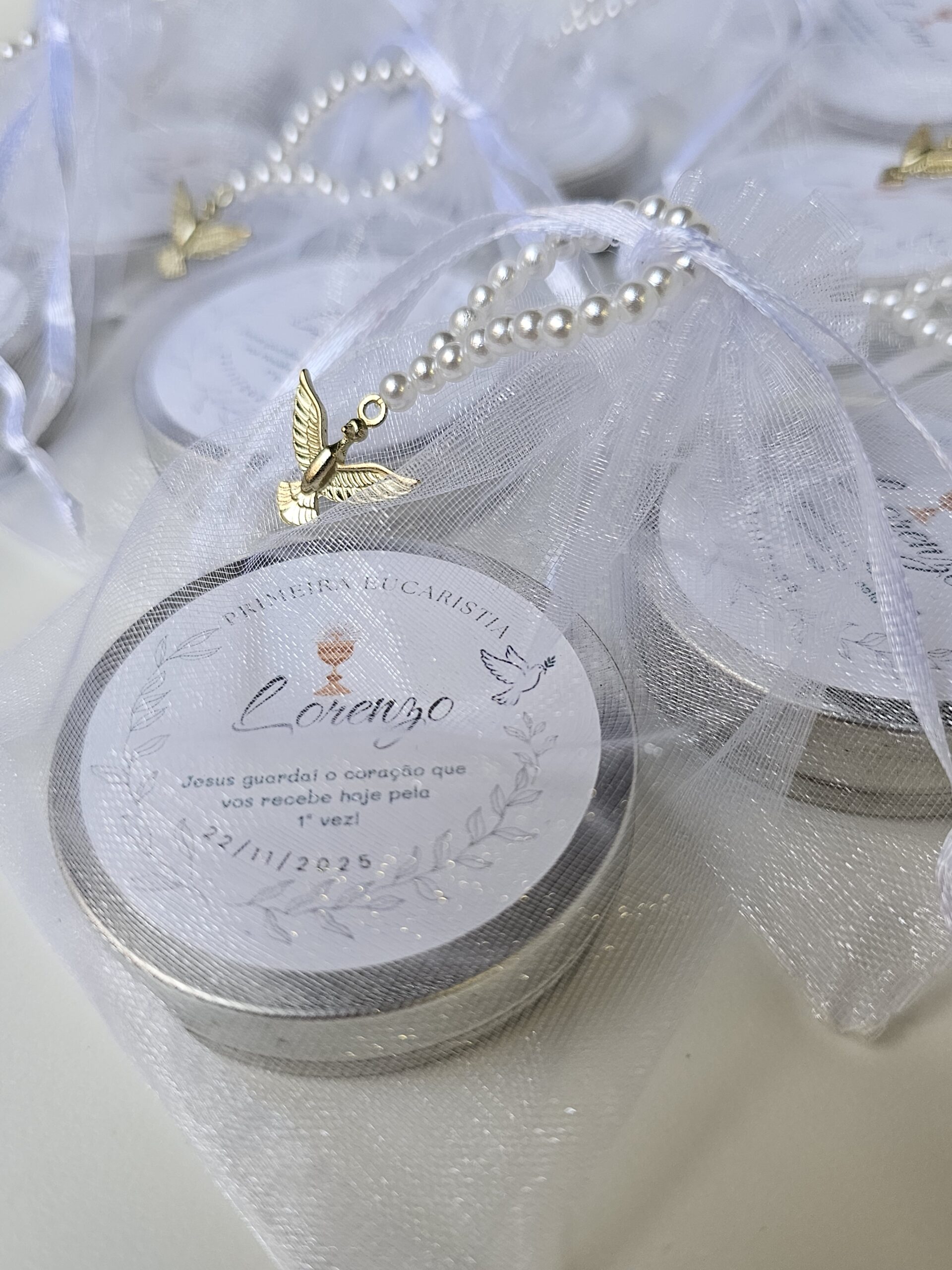 Kit Vela Lembrancinha Batizado/Comunhão | Espírito Santo Personalizada - Imagem 7