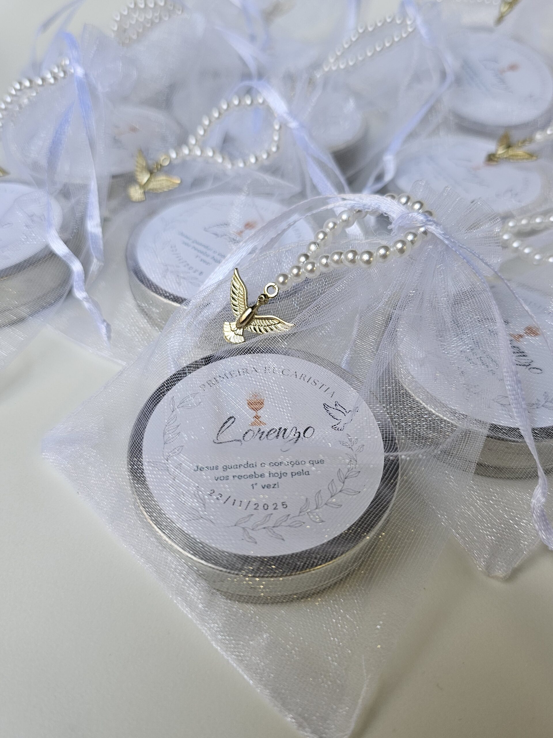 Kit Vela Lembrancinha Batizado/Comunhão | Espírito Santo Personalizada - Imagem 6