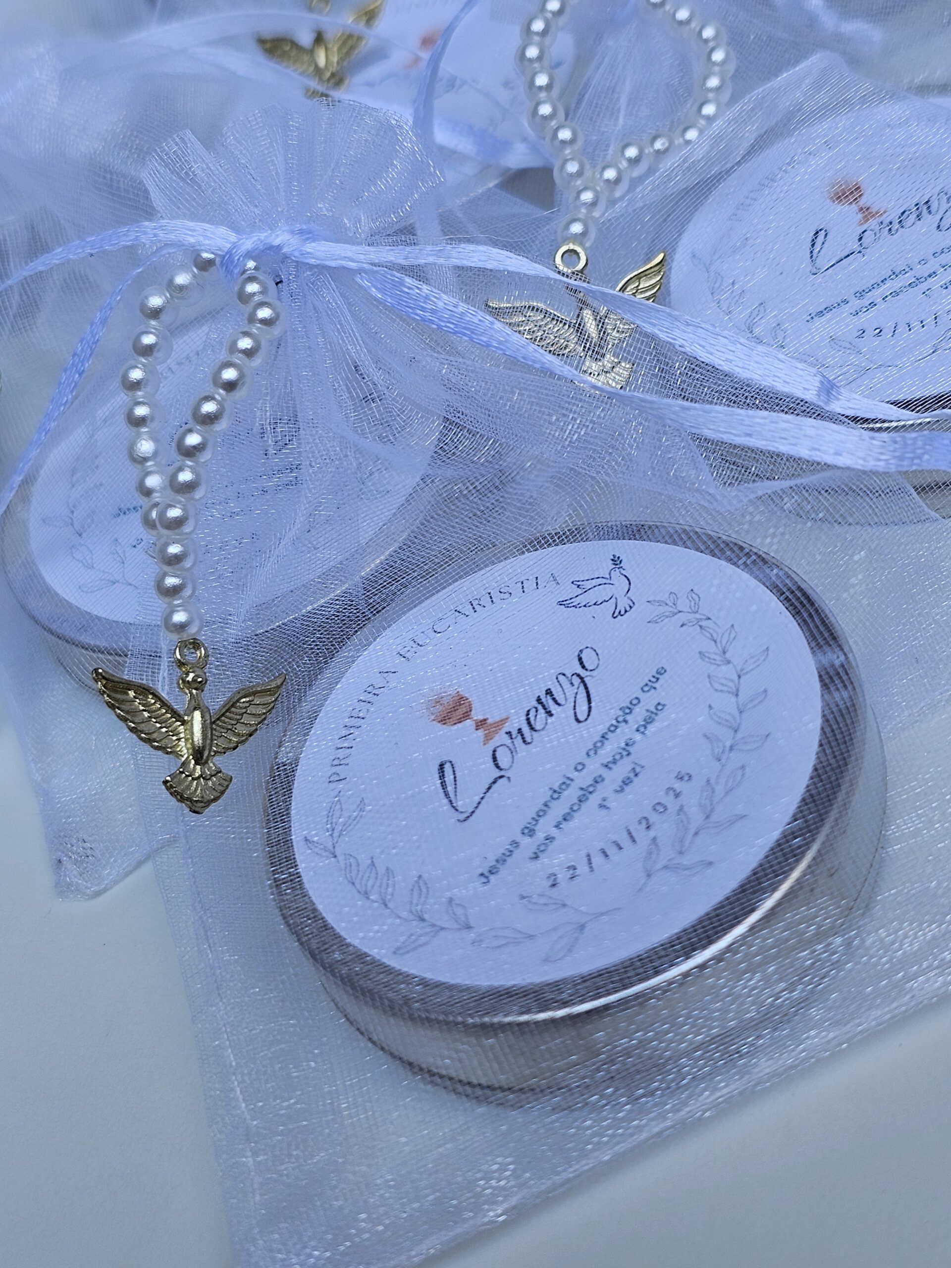 Kit Vela Lembrancinha Batizado/Comunhão | Espírito Santo Personalizada - Imagem 5