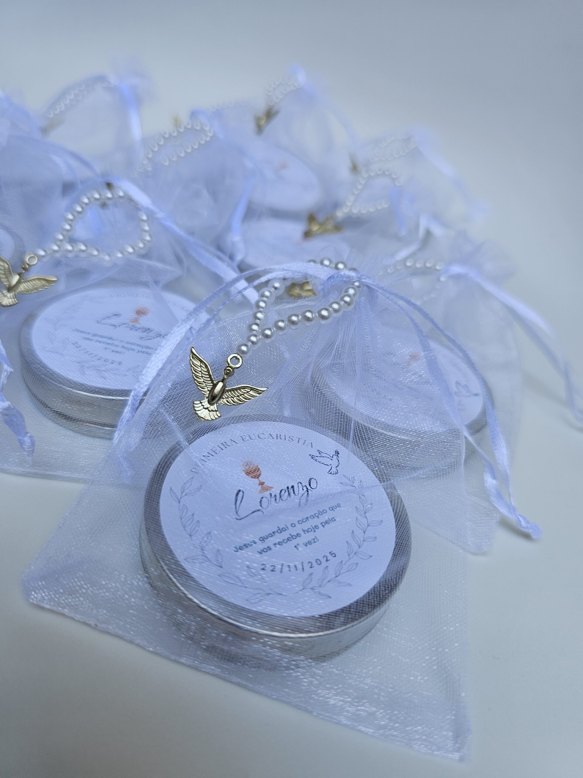 Kit Vela Lembrancinha Batizado/Comunhão | Espírito Santo Personalizada - Imagem 4