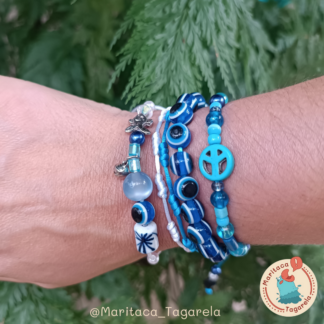 Kit de Pulseiras "Olho Grego & Paz" 🧿