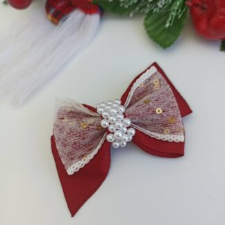 Lacinho Cruzado com Pérolas