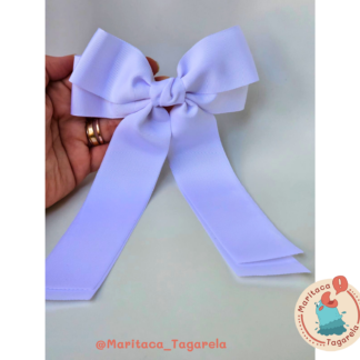 Laço Tradicional Branco Clássico (Batizado, Eucaristia e Noivas)