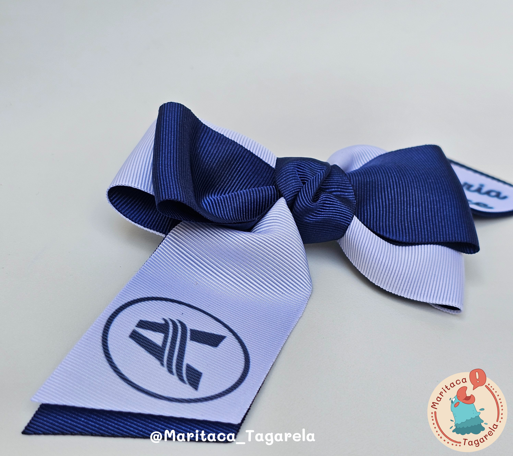 Laço Escolar Personalizado – Logo Escola + Nome - Imagem 2