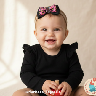 Lacinho Oncinha Rosa – P