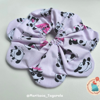 Scrunchie Flor G – Panda