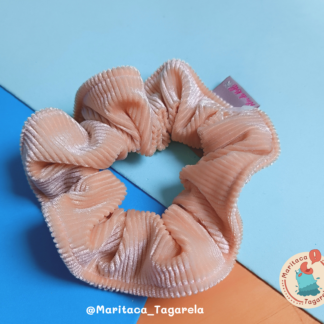 Scrunchie Veludo Perolado