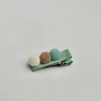 Hair Clip Pompom PP - Menta