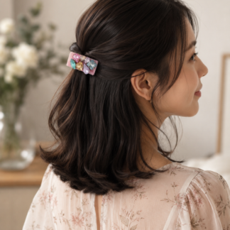 Clip de Cabelo Pedrarias Candy - Rosa Bebê