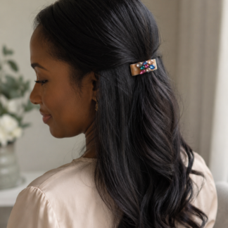 Clip de Cabelo Pedrarias Coloridas